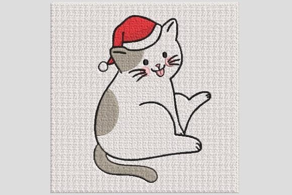 Christmas White Cat Design Review