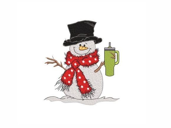 Cute Snowman with Cup: A Designer's Review for Small Business Merch