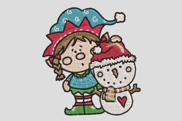Little Girl with Cute Snowman Review
