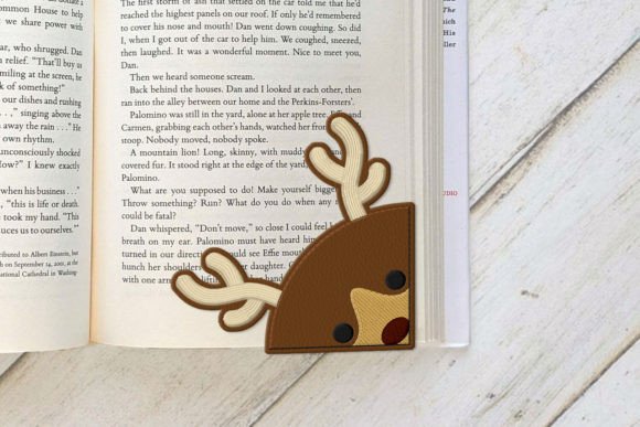 Reindeer Face Corner Bookmark ITH Review for Real Projects